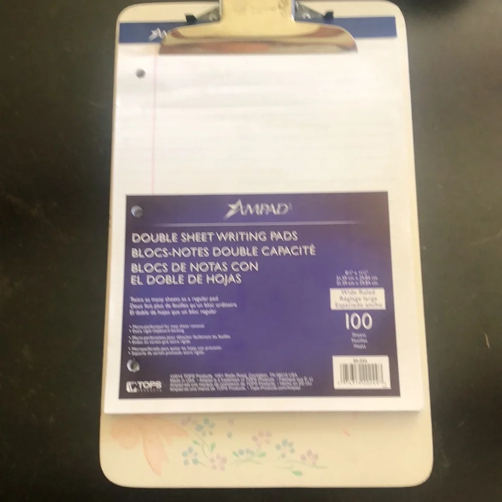 Pink Bow Clipboard